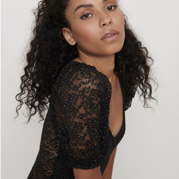 Dynamite Lace Puff Sleeve Top - Picture 2 of 7